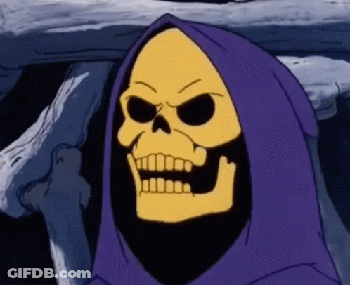 Skeletor Waking Up And Choosing Evil GIF