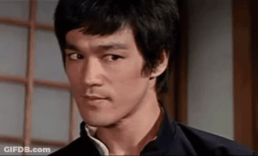 Skeptical Bruce Lee Doubtful GIF
