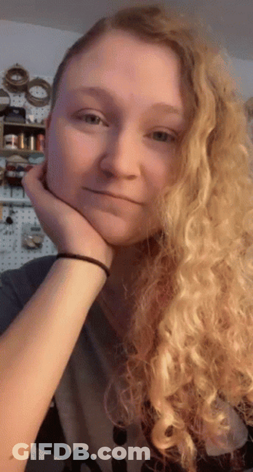 Skeptical Curly Blonde Speculating GIF
