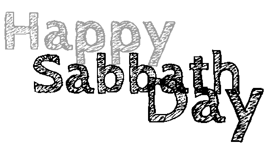Sketch Text Happy Sabbath Day GIF