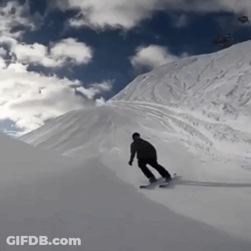 Ski Fail Double Eject GIF