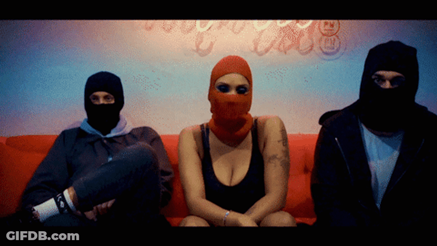 Ski Mask Robbers Posing GIF
