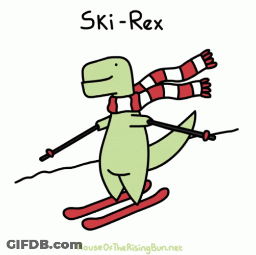 Ski Rex Cute Tyrex GIF