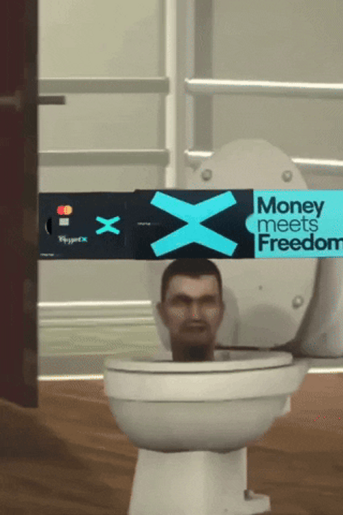 Skibidi Toilet Meme Head Turning GIF