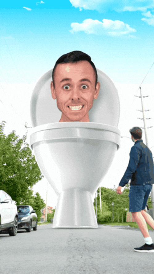 Skibidi Toilet Meme Human Head GIF