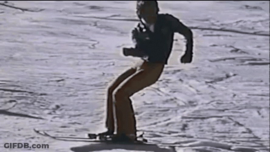 Skier Skiing Smooth Slide GIF