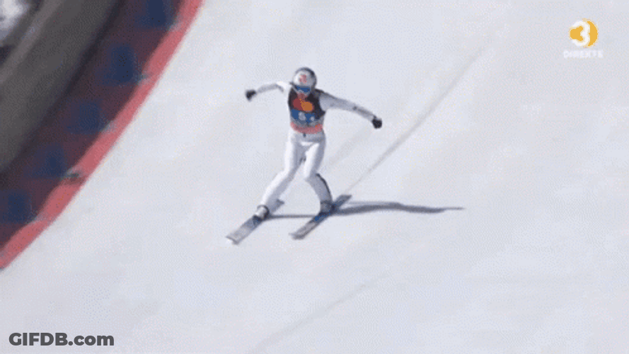 Skiing Cool Slide Yes GIF