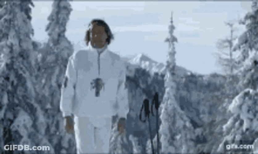 Skiing Dancing Vibing Snow GIF