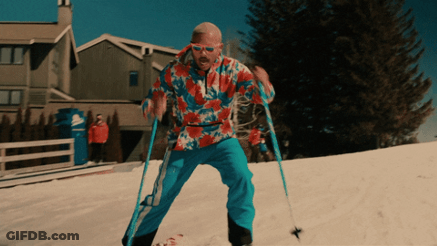 Skiing Fail Peanut Butter GIF