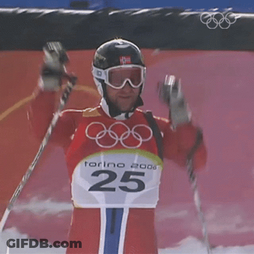 Skiing Happy Celebration Dance GIF