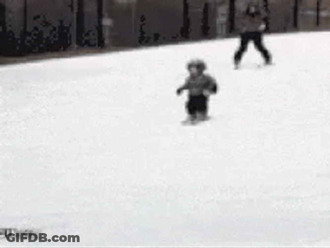 Skiing Kid Epic Fail GIF