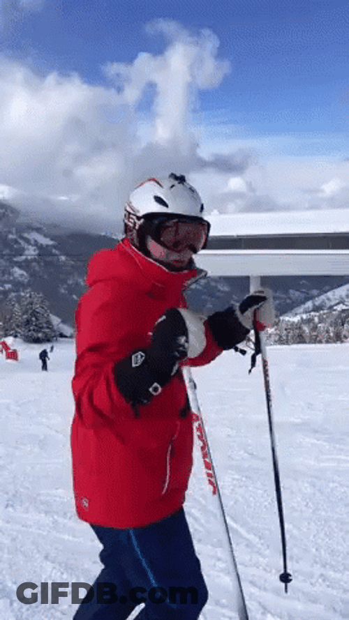 Skiing On Avalanche GIF