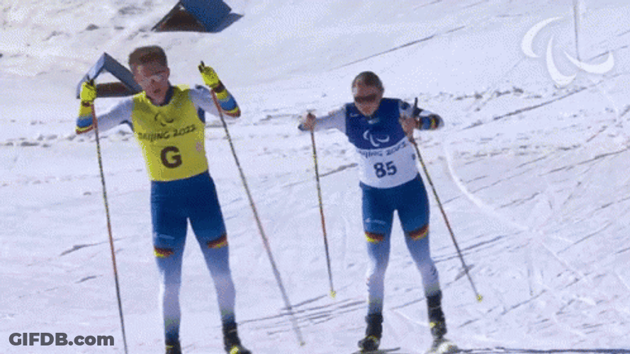 Skiing Snow Winter Game GIF