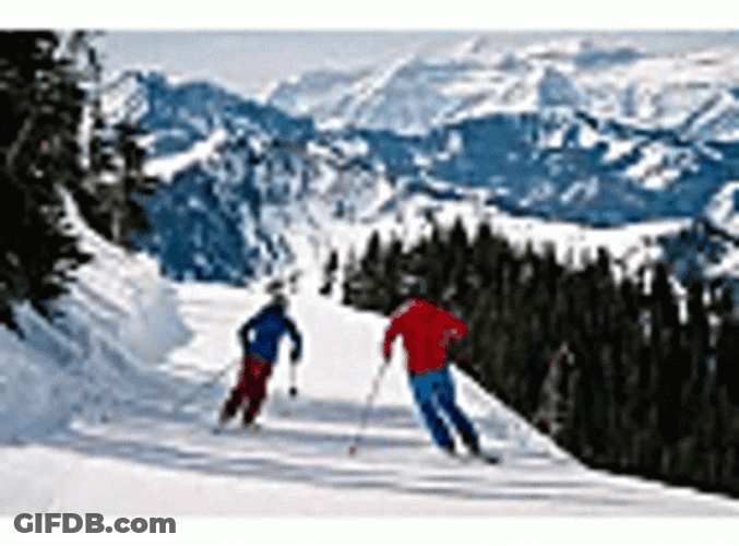 Skiing Winter Race GIF