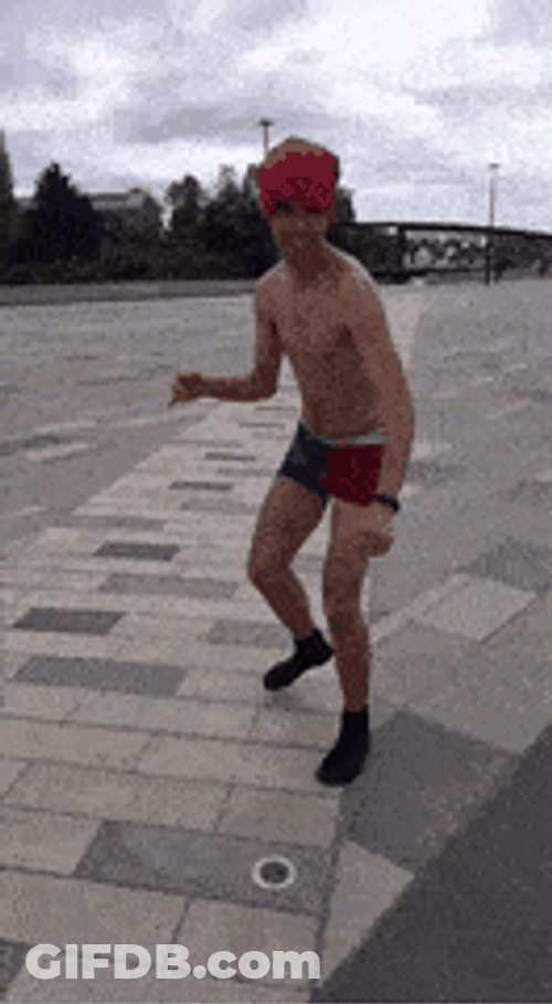Skinny Man Doing Ricardo Dance GIF