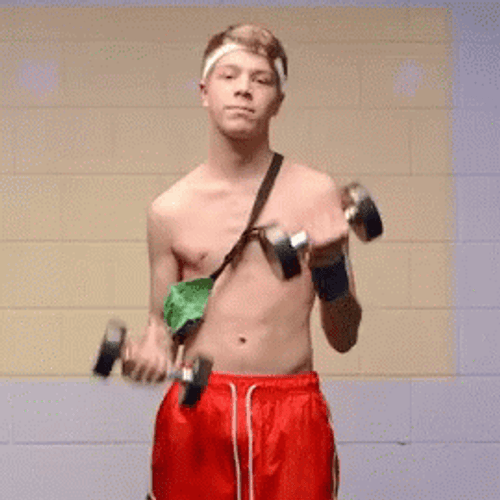 Skinny Man Working Out GIF