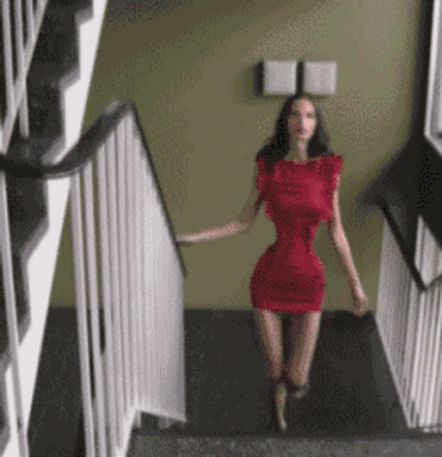 Skinny Walking On Stairs GIF