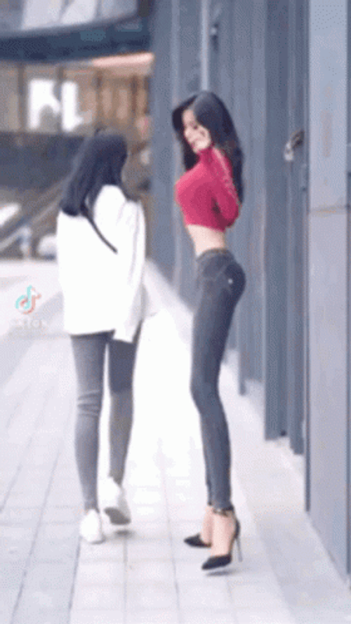 Skinny Woman Walking GIF