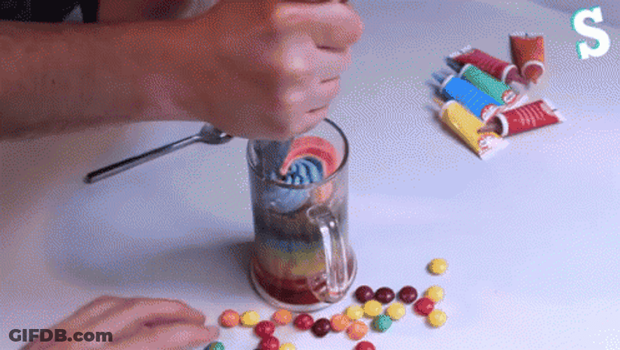 Skittles Candy Ice Cream GIF