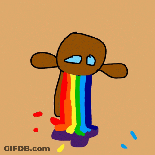 Skittles Candy Rainbow Vomit GIF