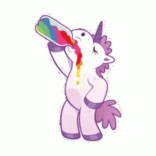 Skittles Candy Unicorn Drink GIF