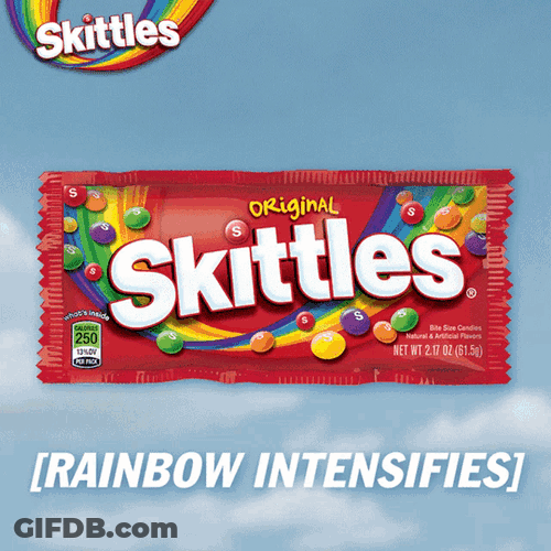 Skittles Rainbow Intensifies GIF