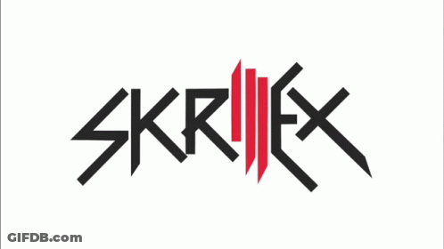 Skrillex Logo On Blue Background GIF