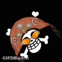 Skull And Crossbones Wearing Sunglasses And Hat GIF