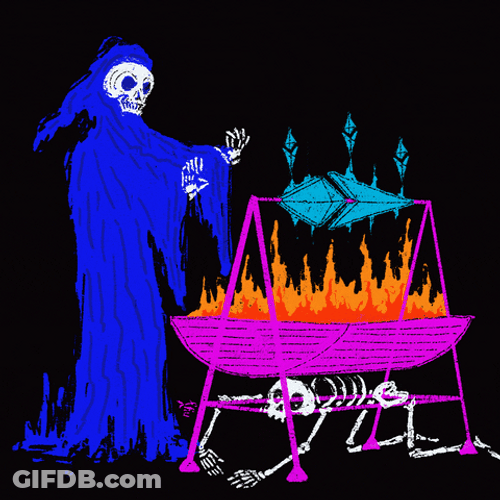 Skull Crushers Flame Cooks GIF