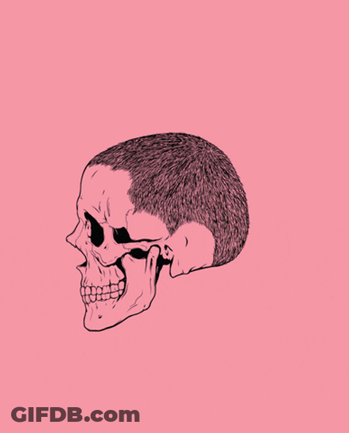 Skull Crushers With Hair GIF