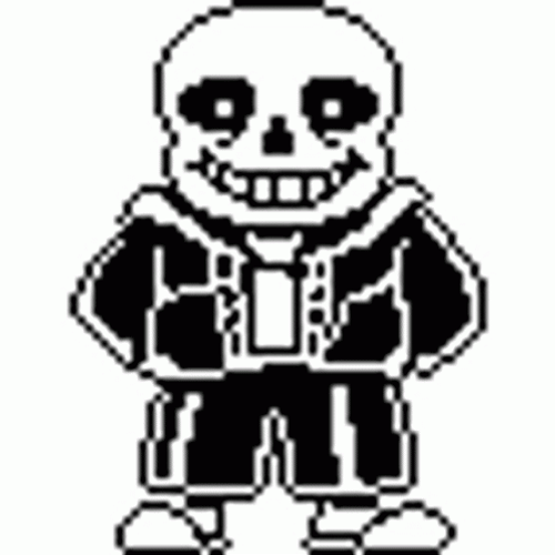 Skull Doodle Rotate GIF