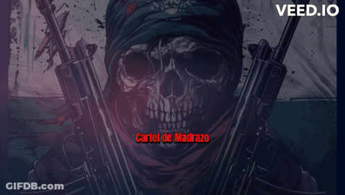 Skull Holding Guns Cartel De Madrazo GIF