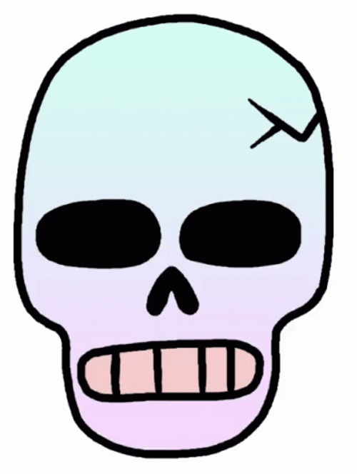Skull Meme Crack Head Rotating GIF