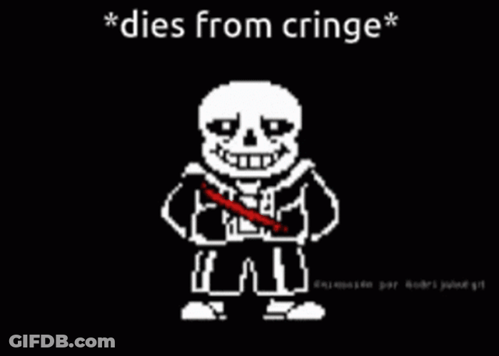 Skull Meme Dies From Cringe GIF
