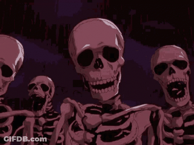 Skull Meme Staring Scary GIF