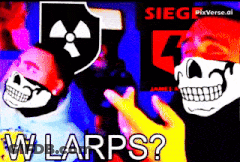 Skull Poster With W Larps GIF