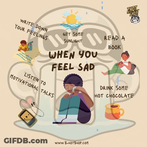 Skull Saying When You Feel Sad GIF