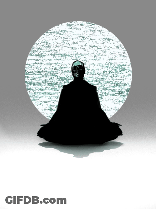 Skull Trying Meditation GIF