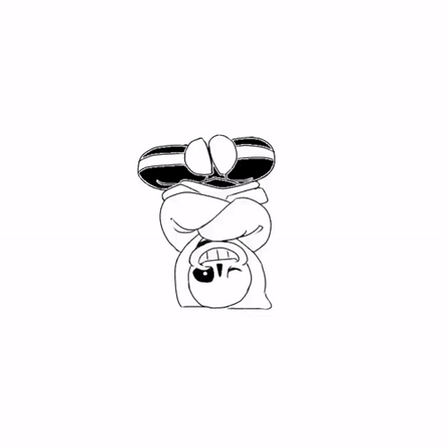 Skull Upside Down Rotate GIF