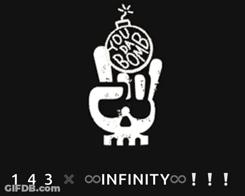 Skull With 143 X Infinity GIF