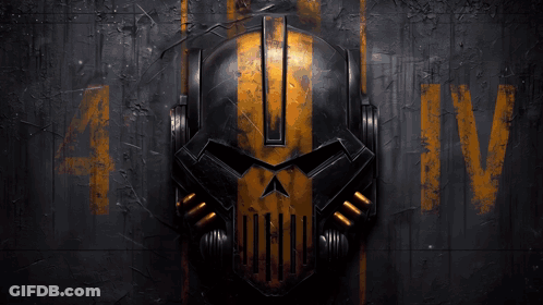 Skull With Army In Corner GIF