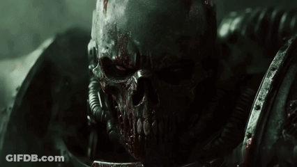 Skull With Blood On Face Close Up GIF