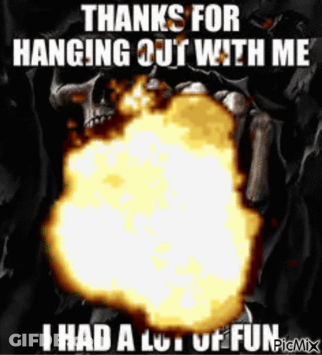 Skull With Fireball Coming Out GIF