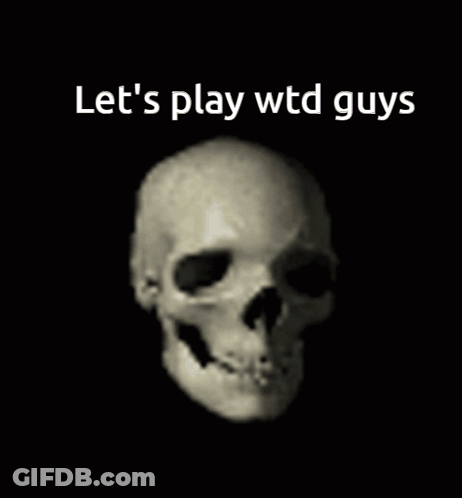 Skull With Let's Play Wtd Guys GIF