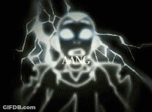 Skull With Lightning And Word Ang GIF
