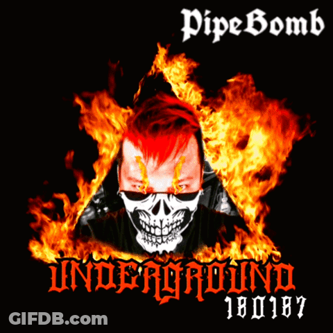 Skull With Pipe Bomb GIF