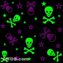 Skulls And Crossbones With Stars GIF