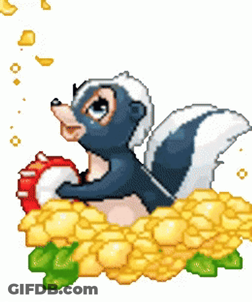 Skunk Playing Tambourine GIF