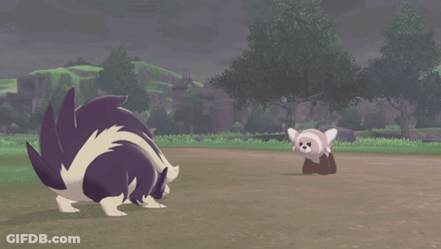 Skunk Pokemon Skuntank Attacks GIF