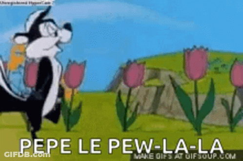 Skunk Saying Pepe Le Pew-La-La GIF